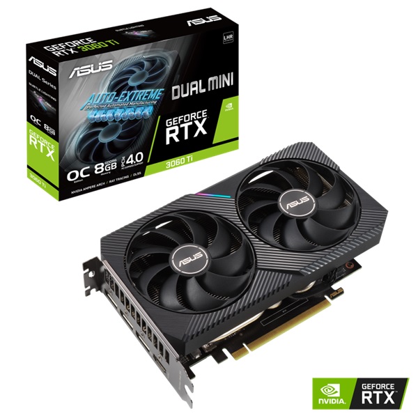 Asus DUAL GeForce RTX3060Ti V2 MINI OC Edition LHR, VGA Graphic Card ...