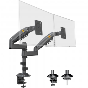 NB H180 Dual Monitor 17''- 27'' Full Motion Arm Desktop Table Mount Stand- Flat monitors