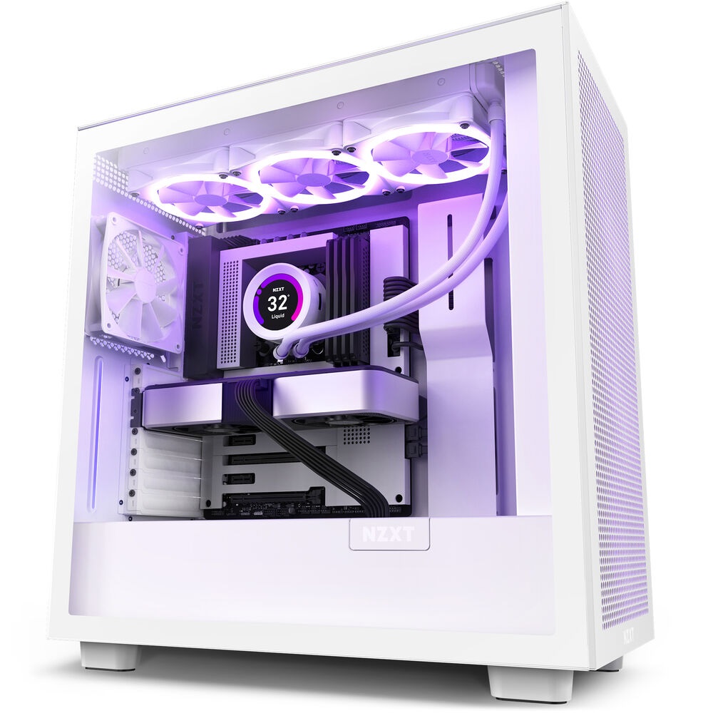 NZXT H7 Flow Mid-Tower PC Case (White) - PC Kuwait - Ultimate IT ...