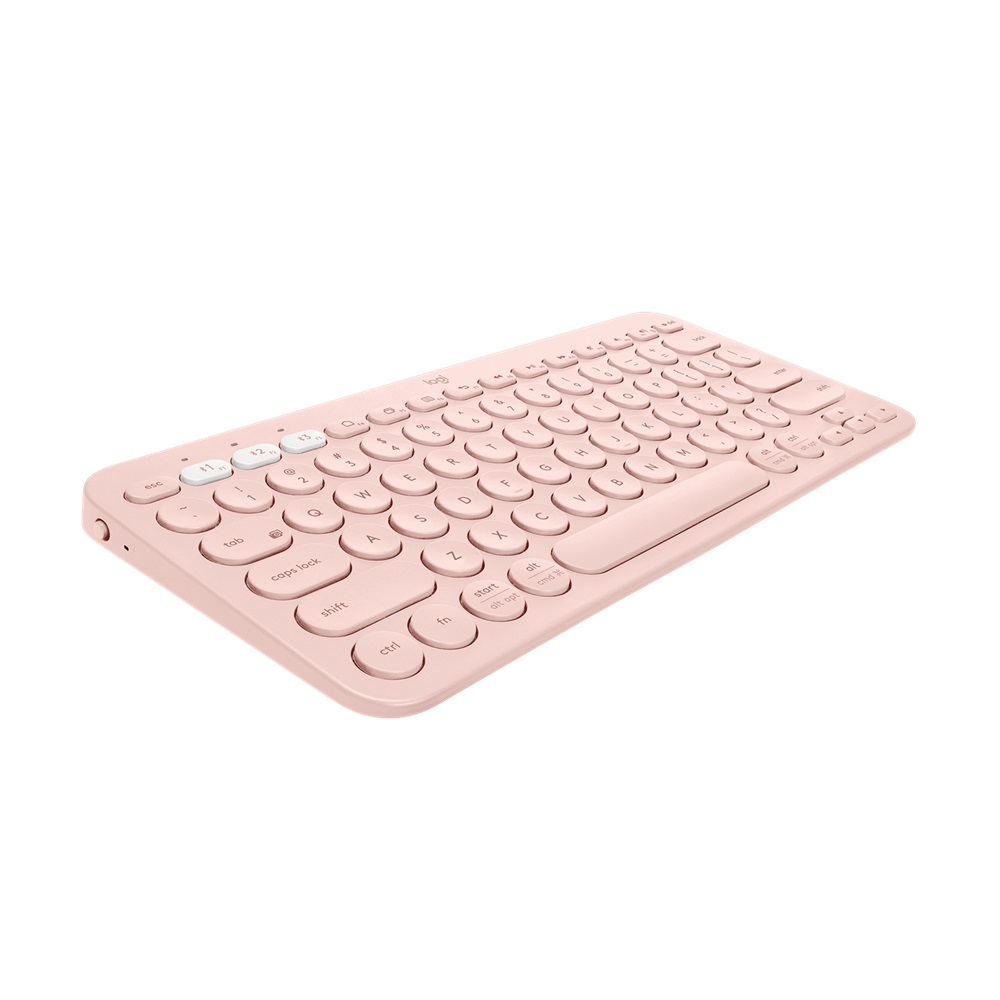 Logitech K380 Multi-Device Bluetooth Keyboard - Rose - Arb/Eng - PC ...