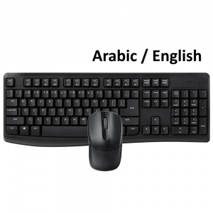 Rapoo X1800PRO Wireless Combo - Black Keyboard Mouse - AR | Eng