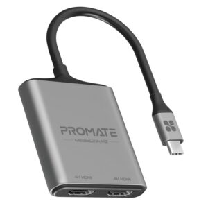 Promate MediaLink-H2 4K High Definition USB-C to Dual HDMI Adapter