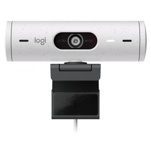 BRIO 500 Full HD 1080p webcam with light correction, auto-framing, and Show Mode