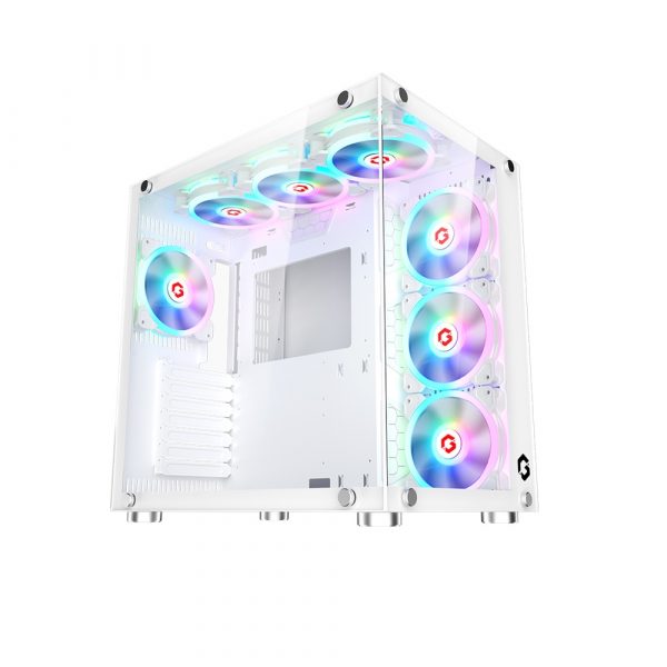 GAMEON Emperor Arctic II Series Mid Tower Gaming Case - White