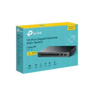 10-Port Gigabit Desktop Switch with 8-Port PoE+