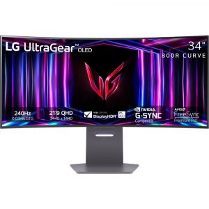 LG 34" UltraGear™ OLED WQHD 240Hz 0.03ms G-Sync Compatible 800R Curved Gaming Monitor