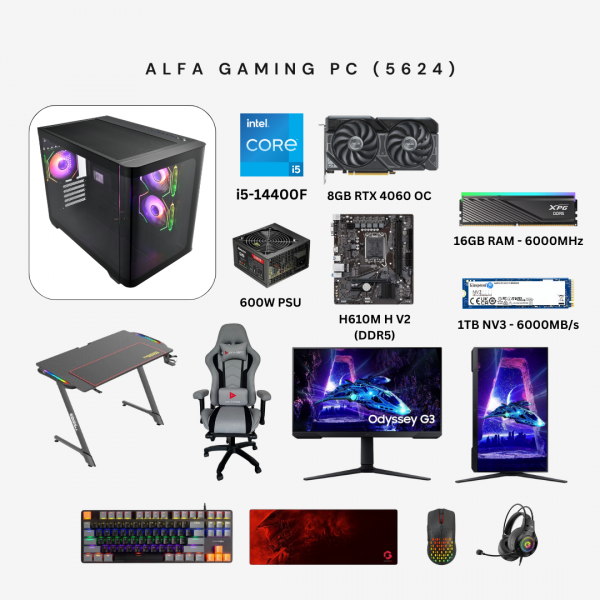 Gaming computer set