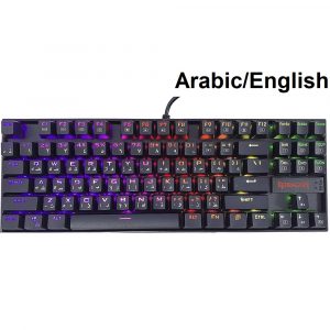 Redragon KUMARA K552 RGB-1 TKL Tenkeyless Wired Mechanical Gaming Keyboard (Arabic Layout) - Black