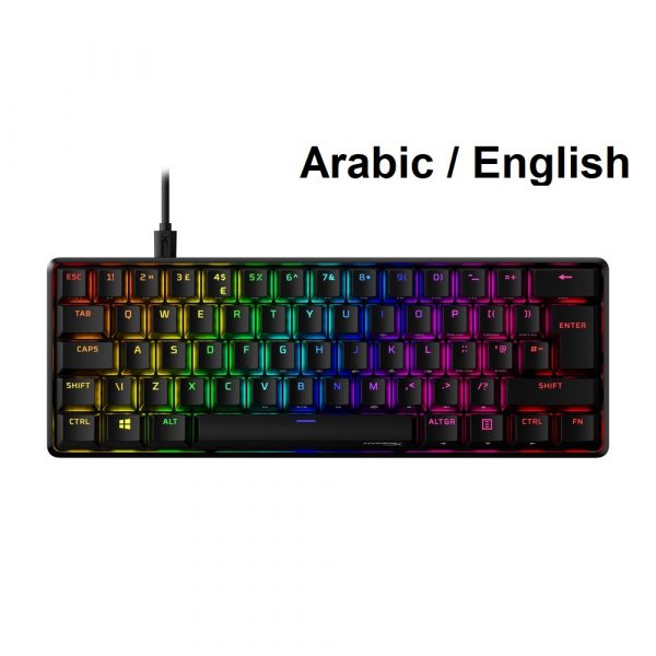 HYPERX ALLOY ORIGINS 60 RGB Wired Red Switch Mechanical Gaming Keyboard - Black