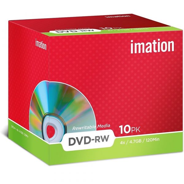 Imation DVD-RW 4.7GB 10PK Jewel case