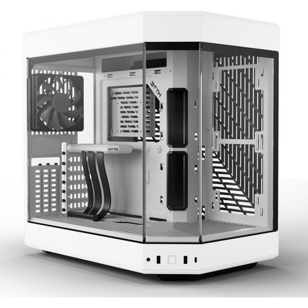 HYTE Y60 Modern Panoramic Dual Chamber ATX Mid Tower PC Case, White