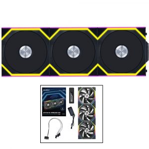Lian Li 120mm UNI FAN SL Wireless ARGB Case Fan (Black, 3-Pack)