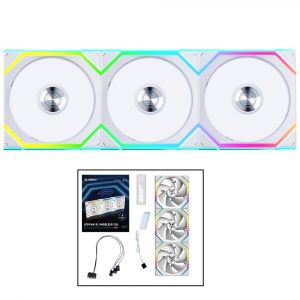 Lian Li 120mm UNI FAN SL Wireless ARGB Case Fan (White, 3-Pack)