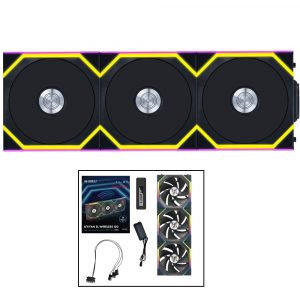 Lian Li 120mm UNI FAN SL Wireless ARGB Reverse Blade Case Fan (Black, 3-Pack)