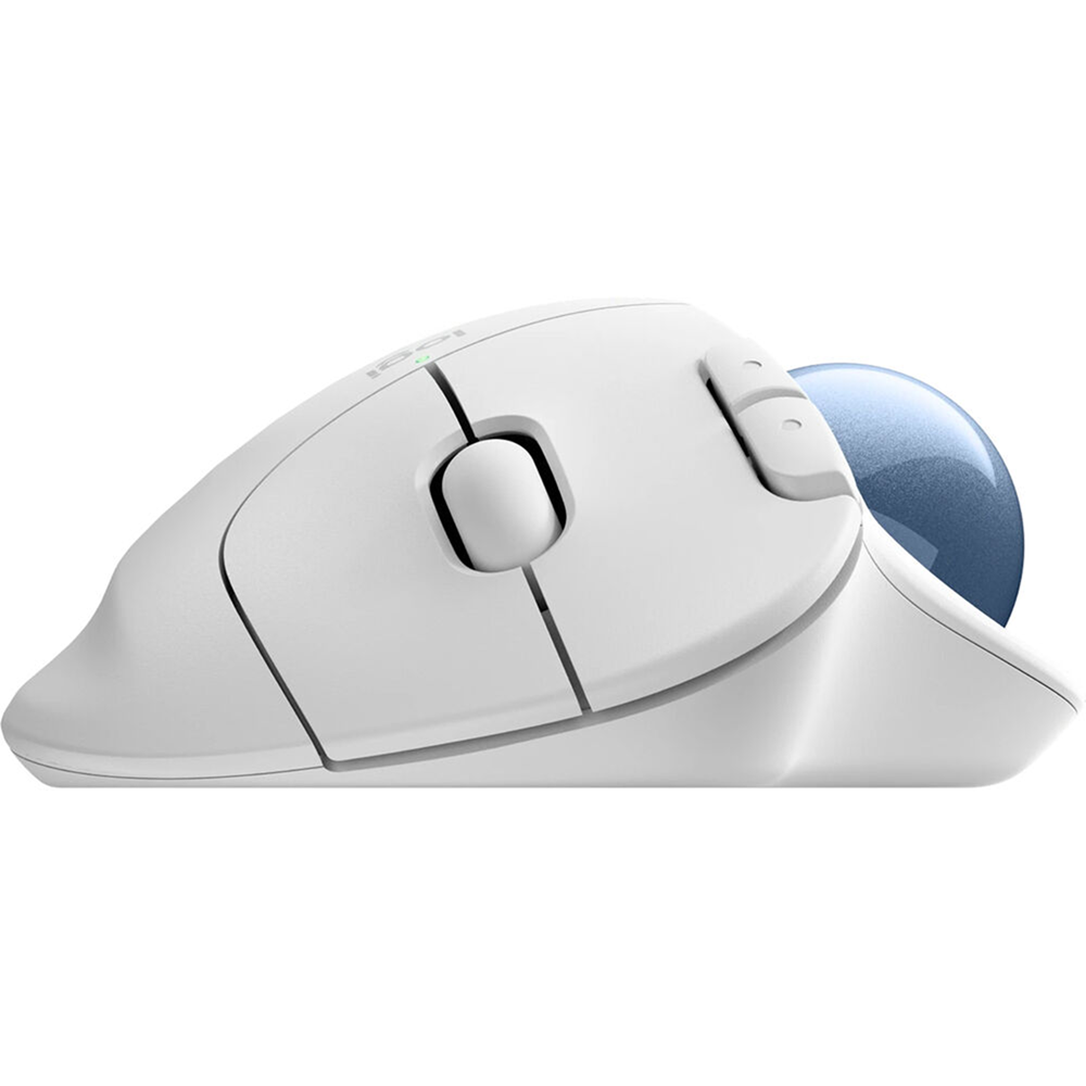 Logitech Ergo M575S Wireless Trackball Mouse - Off-White + Blue Ball - Image 2