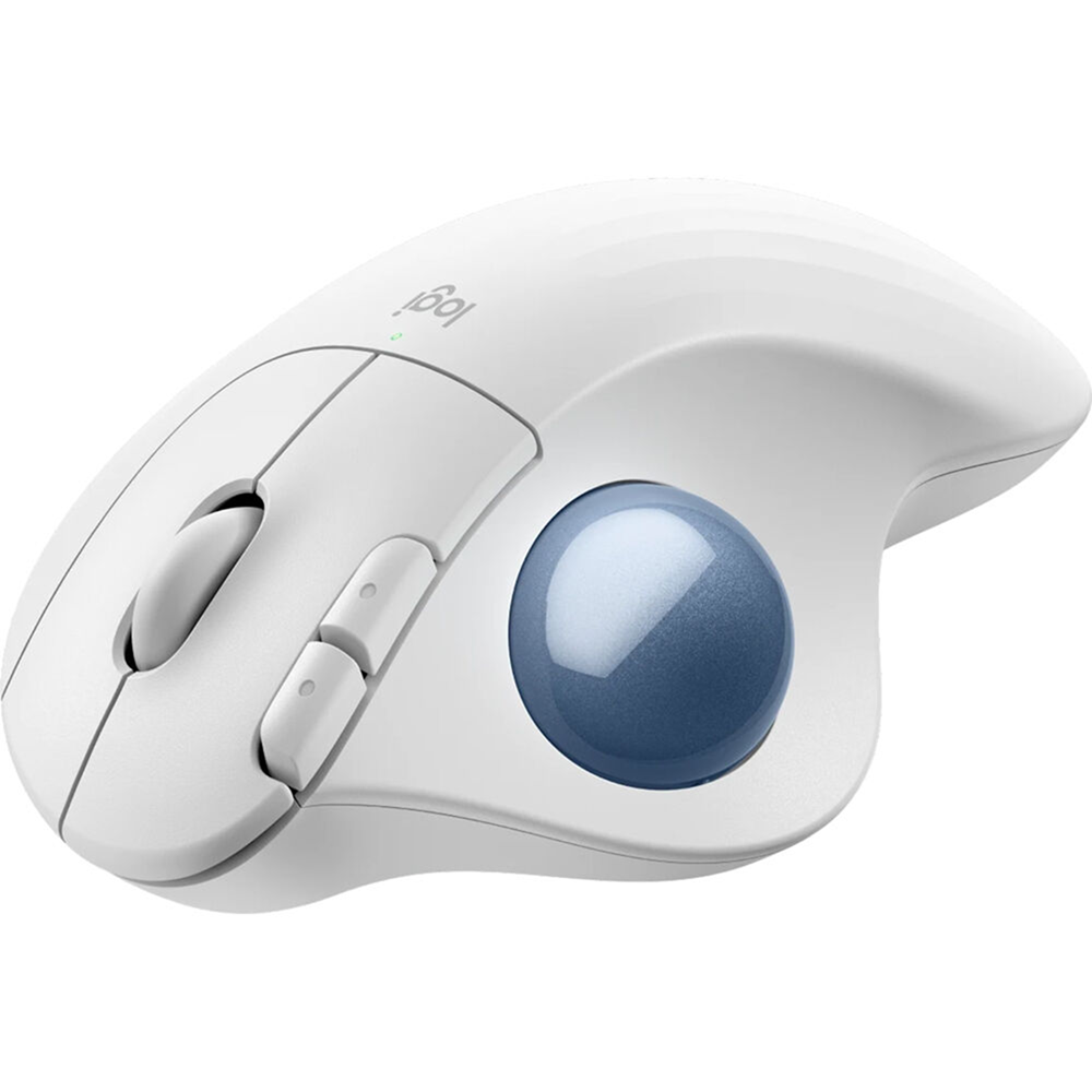 Logitech Ergo M575S Wireless Trackball Mouse - Off-White + Blue Ball - Image 3