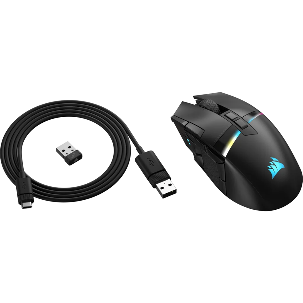 Corsair DARKSTAR Wireless RGB MMO Gaming Mouse, 15 Buttons, Black - Image 5