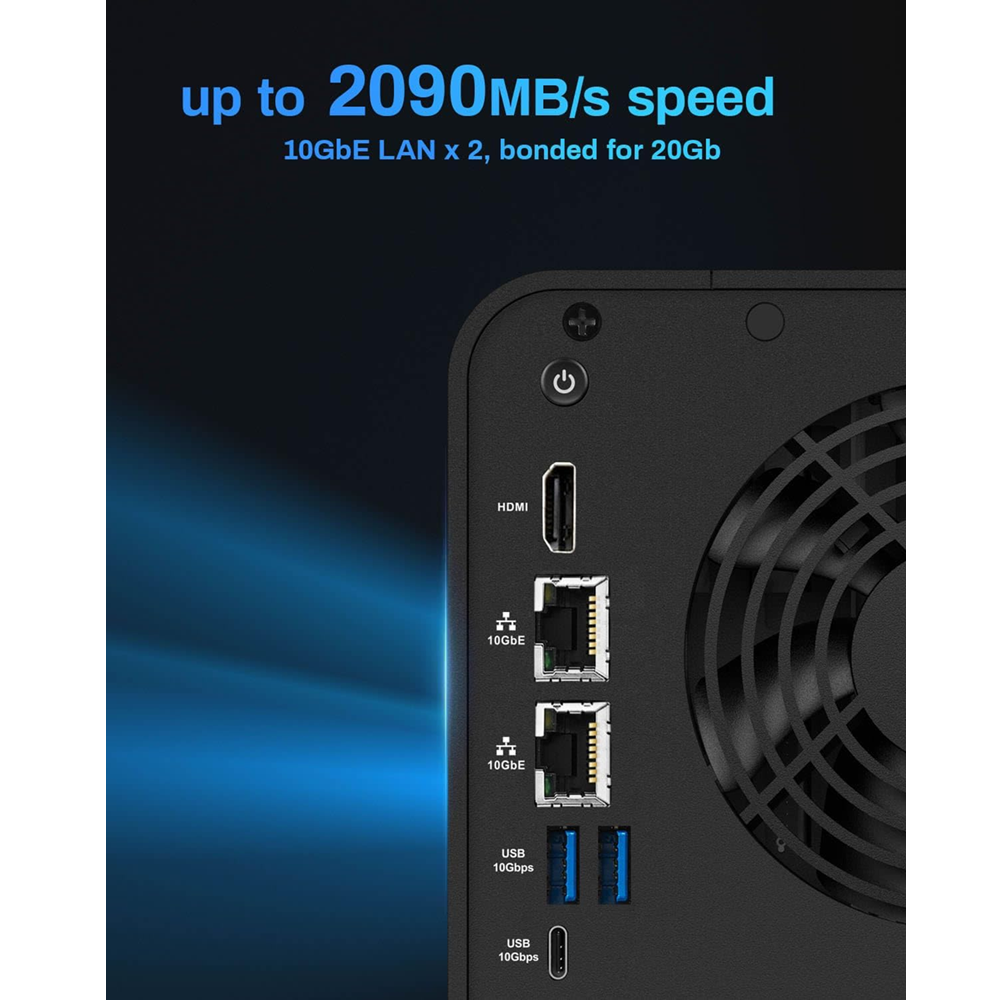 TerraMaster F6424 Max Intel i5-1235U 6-Bay High Performance Hybrid NAS Enclosure Case with RAID, 8GB RAM DDR5, 10Gbps, HDMI Ports - Image 5