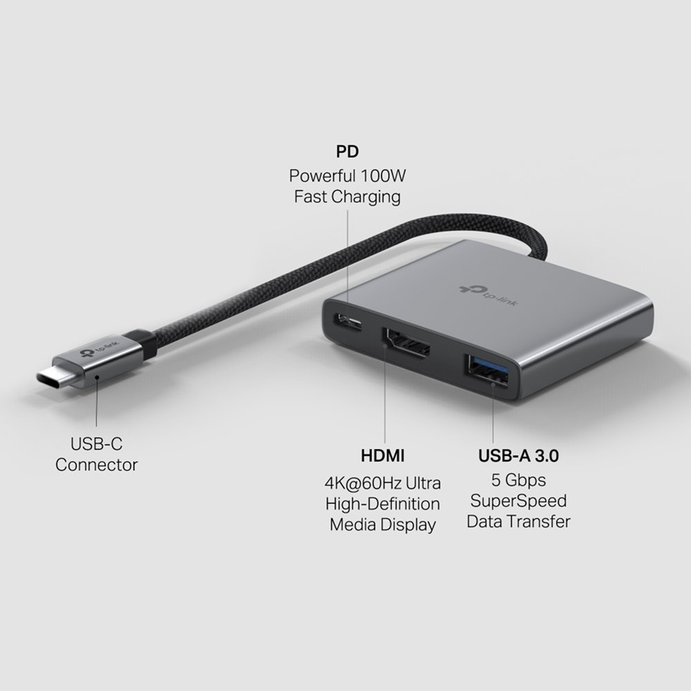 TP-Link UH3020C USB-C 3 in 1 Hub HDMI 4K @60Hz - Image 3