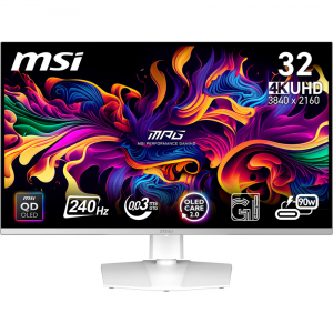 MSI MPG 321URXW QD-OLED 32" 4K 240 Hz Gaming Monitor (White)