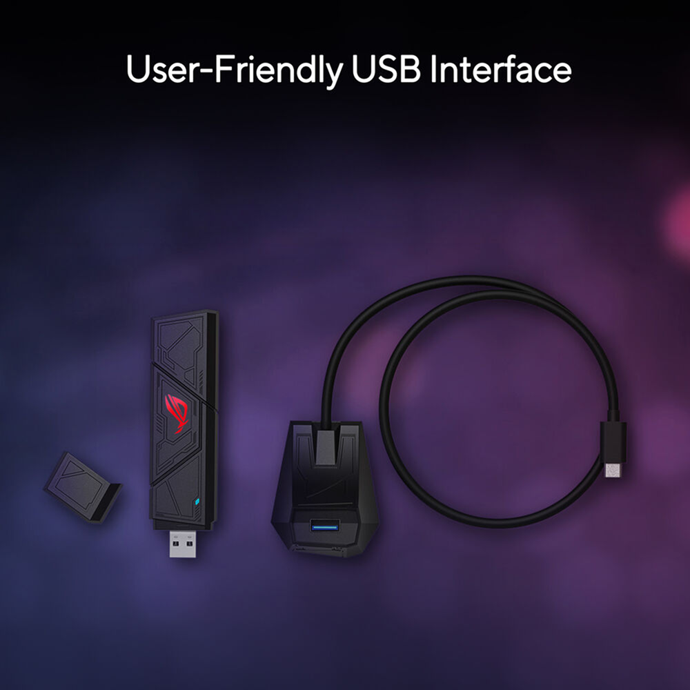 ASUS ROG USB-BE92 BE6500 Tri-Band WiFi 7 USB Adapter - Image 4