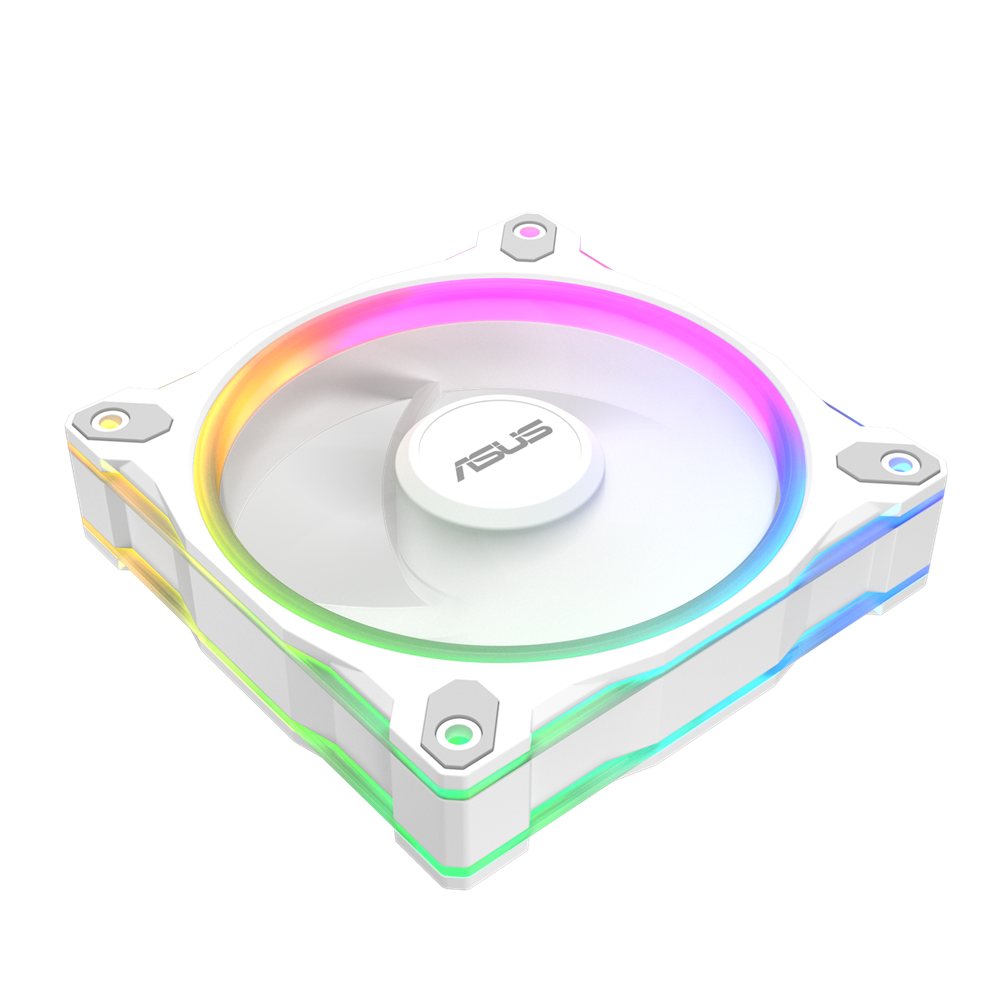 ASUS Prime MR120 ARGB Reverse Fan Dual-sided Lighting, 1-Pack, White - Image 3