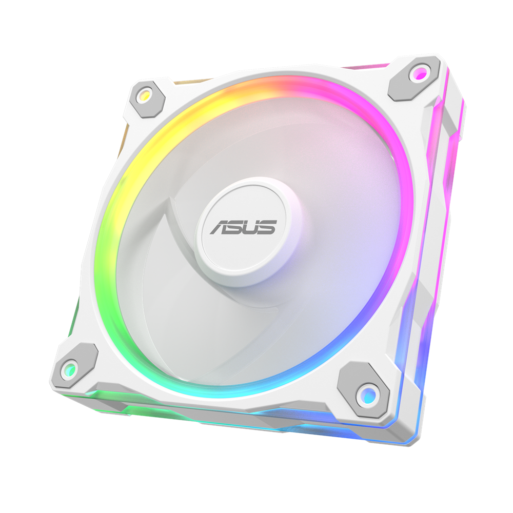 ASUS Prime MR120 ARGB Reverse Fan Dual-sided Lighting, 1-Pack, White - Image 2
