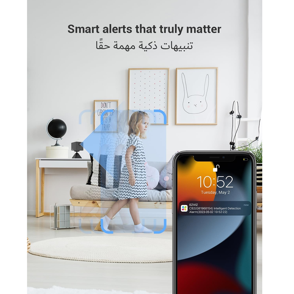 EZVIZ CB2 4G Smart Home Battery Camera, Black - Image 6