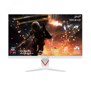 GameOn 24" Marksman Series AM24FHD180 IPS 180Hz 0.5ms FHD HDMI 2.1 Speaker Gaming Monitor, White