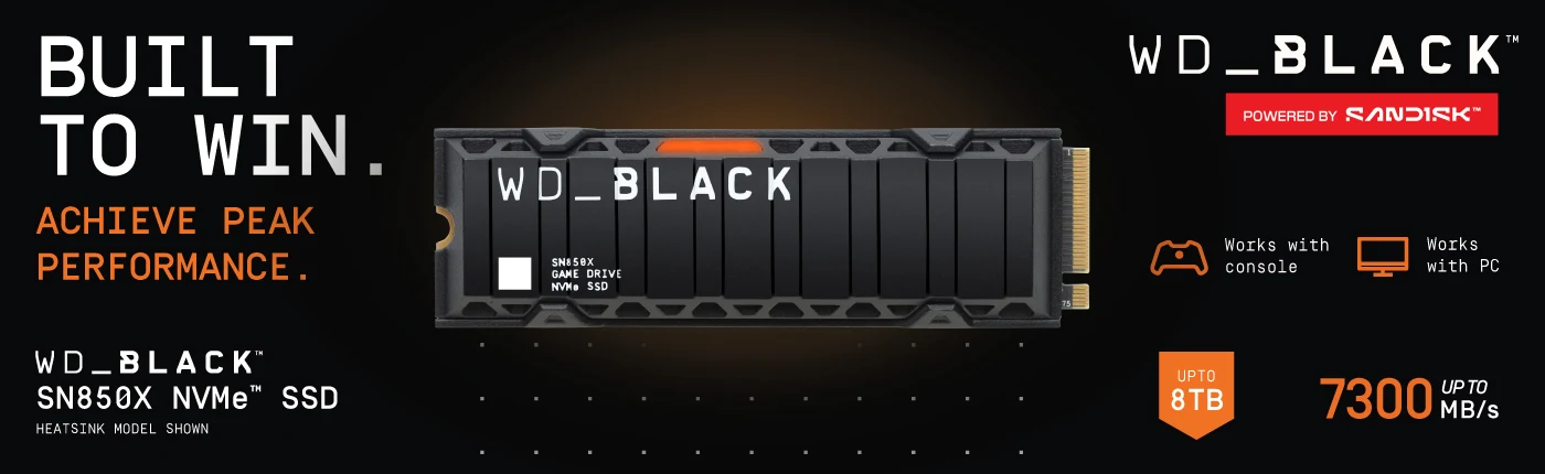 WD Black SN850x Nvme SSD PCIe 4.0 Sandisk