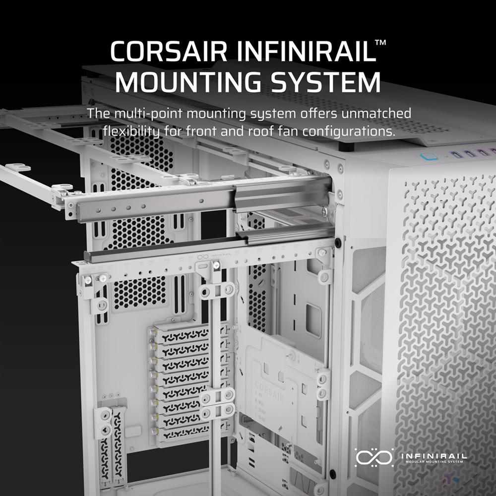 Corsair 9000D RGB AIRFLOW Super Full-Tower PC Case - White - Image 5
