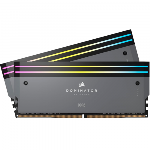 Corsair 32GB 6000MHz DDR5 DOMINATOR TITANIUM RGB Desktop RAM Kit CL30, (16GB x2) Grey