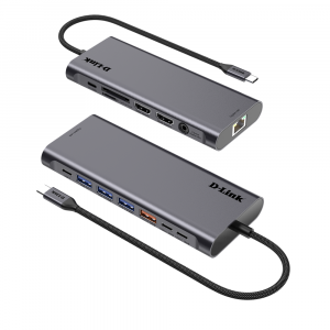 D-Link DUB-C114 USB-C Hub 14 in 1 Docking Station Dual HDMI 4K@60Hz
