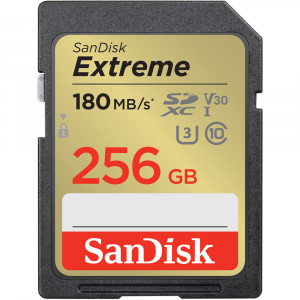 SanDisk 256GB Extreme UHS-I SD Card, 180MB/s