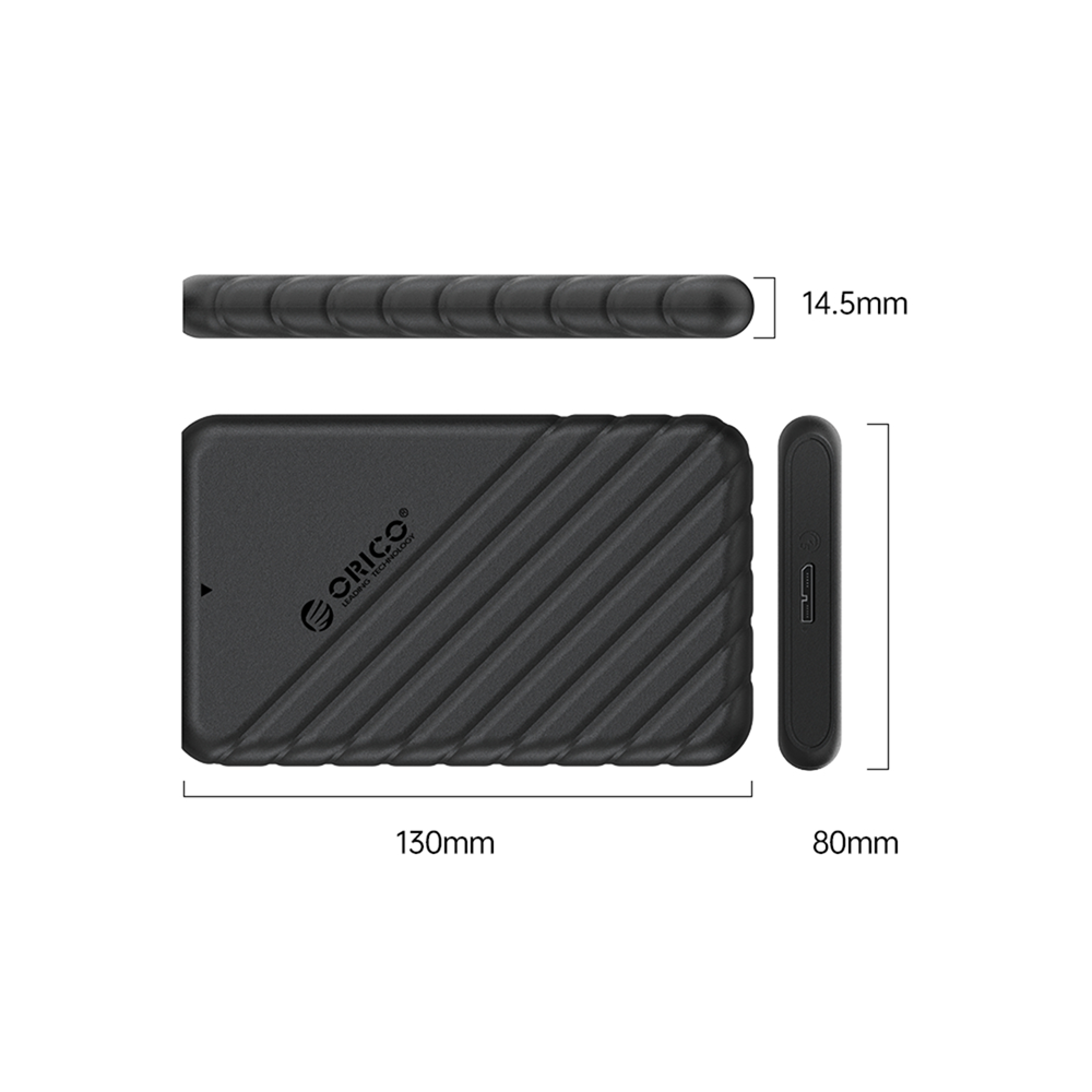 Orico 25PW1 2.5 inch HDD USB 3.0 Enclosure Case - Black - Image 2