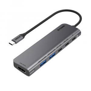 D-Link DUB-C106 USB-C Hub 6 in 1 Docking Station, HDMI 4K@60Hz