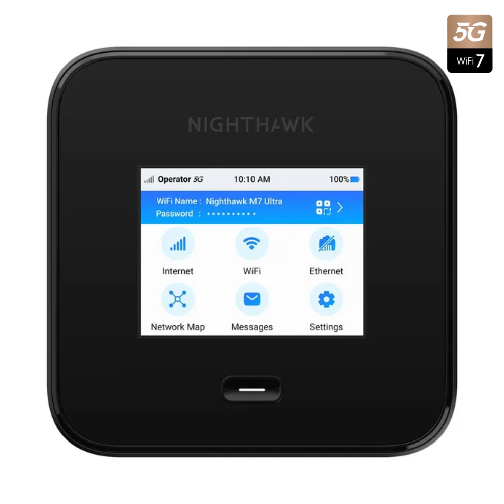 NETGEAR MR7400 Nighthawk M7 Pro 5G WiFi 7 BE5800 Portable Mobile Router, 2.5GbE, Unlocked