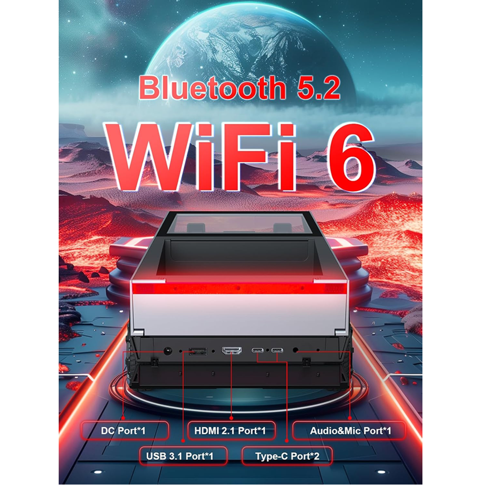 Cyber Truck Mini Gaming PC Ryzen 7 8845HS, 16GB RAM, 1TB SSD, Win11 - Image 3