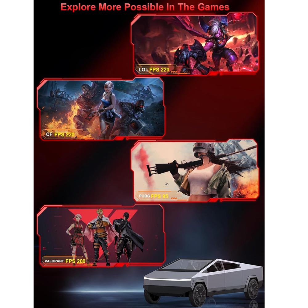 Cyber Truck Mini Gaming PC Ryzen 7 8845HS, 16GB RAM, 1TB SSD, Win11 - Image 5