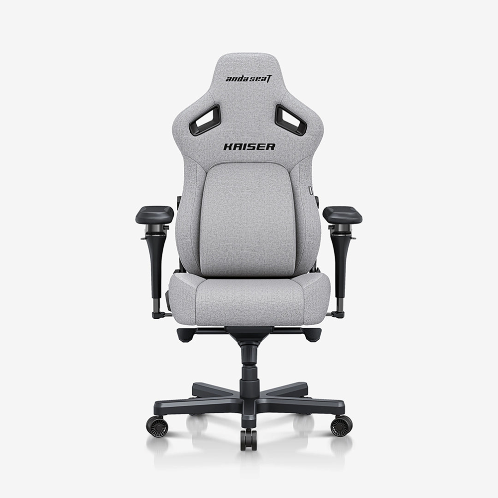 AndaSeat Kaiser 4 Series (XL) - Linen Fabric, 6D Armrest Gaming Chair - Grey
