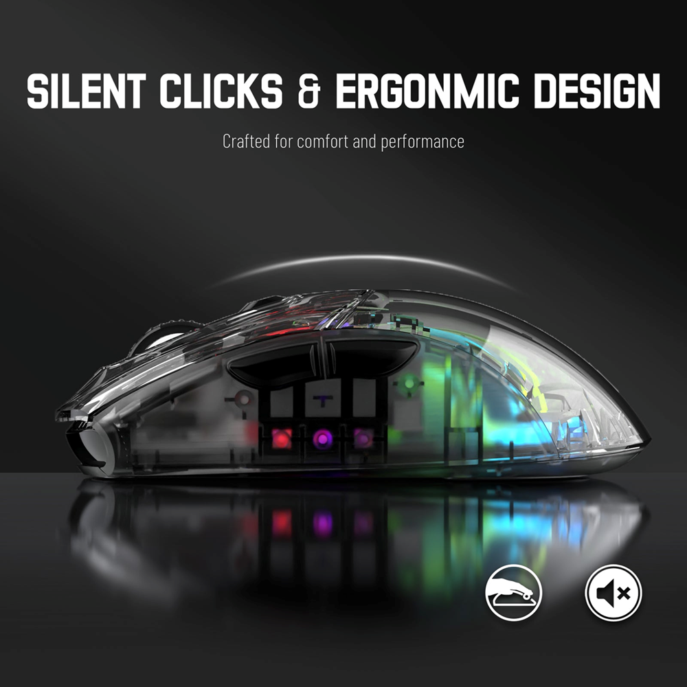 Attack Shark X2 Wireless Gaming Mouse, Black - Image 5