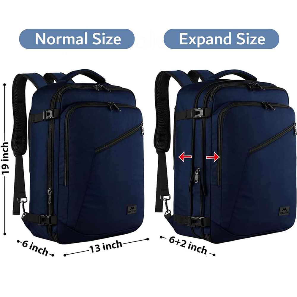 Matein 115900 XL Traveling Suitcase Backpack Laptop Bag X-large 34L Capacity, Blue - Image 6