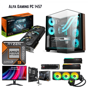 Alfa Gaming PC 1457, AMD Ryzen 9 9900X3D, 16GB RTX5080, 32GB RAM, 2TB NVME, Acer V333B, W11Pro
