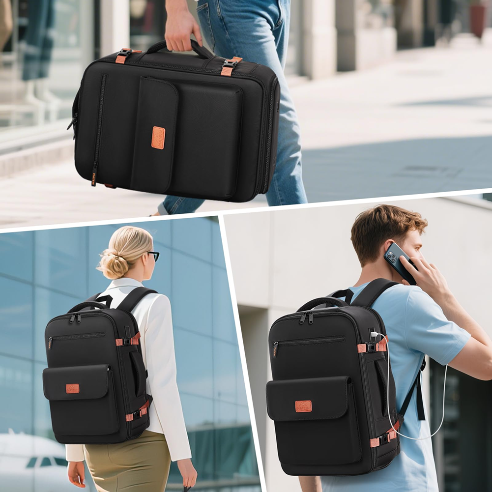 Matein 175600 15.6" Travel Laptop Backpack Anti Theft Carry-on Bag, Black - Image 5