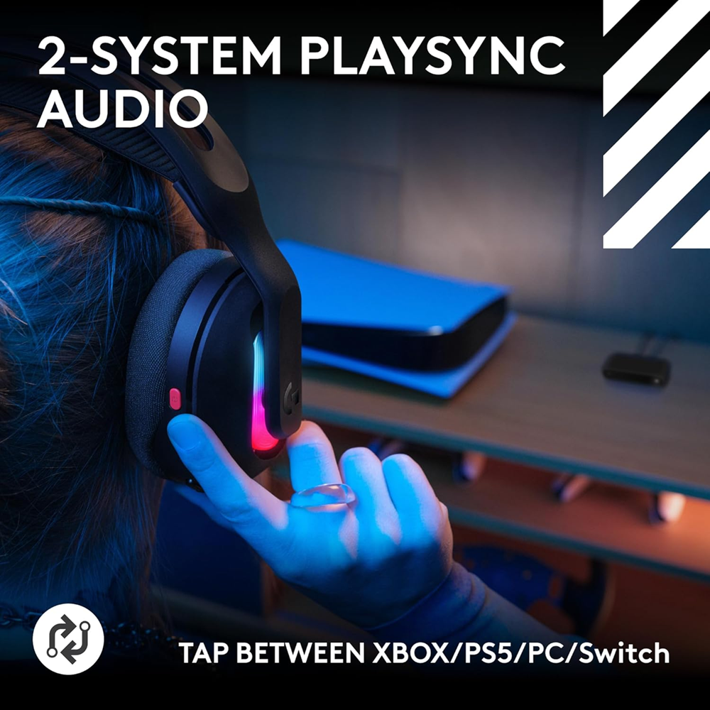 Astro A20 X LIGHTSPEED Wireless Gaming Headset with PLAYSYNC AUDIO and LIGHTSYNC RGB, Black - Image 4