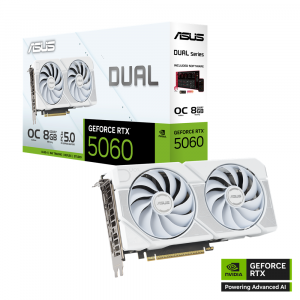 ASUS 8GB DUAL GeForce RTX 5060 White OC Edition VGA Graphic Card