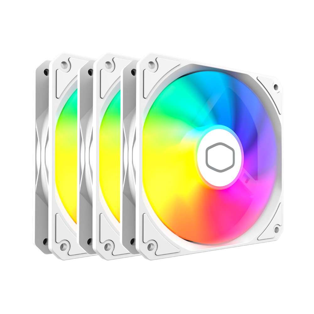 Cooler Master MF120 Lite 120mm Cooling Fan (3-Pack, White)