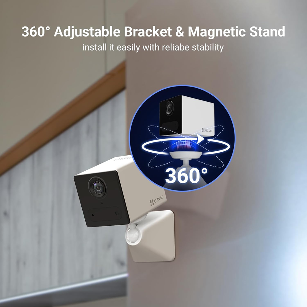 EZVIZ CB2 4G Smart Home Battery Camera, White - Image 6