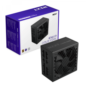 NZXT 1000W PSU C1000 Gold Core 80 PLUS Gold Fully Modular ATX 3.1 Power Supply, Black