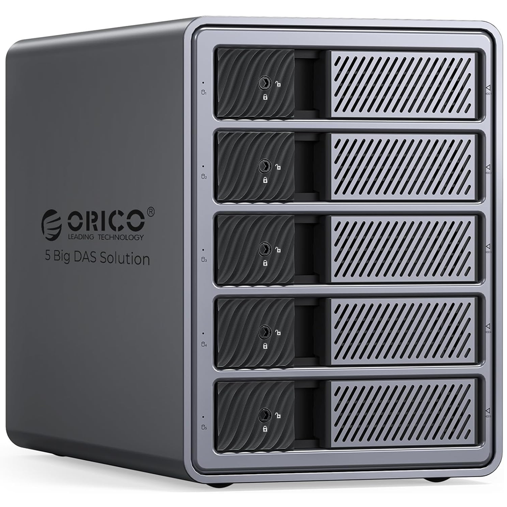 ORICO 9858RU3 5-Bay USB 3.0 HDD Enclosure, 5Big RAID DAS Solution